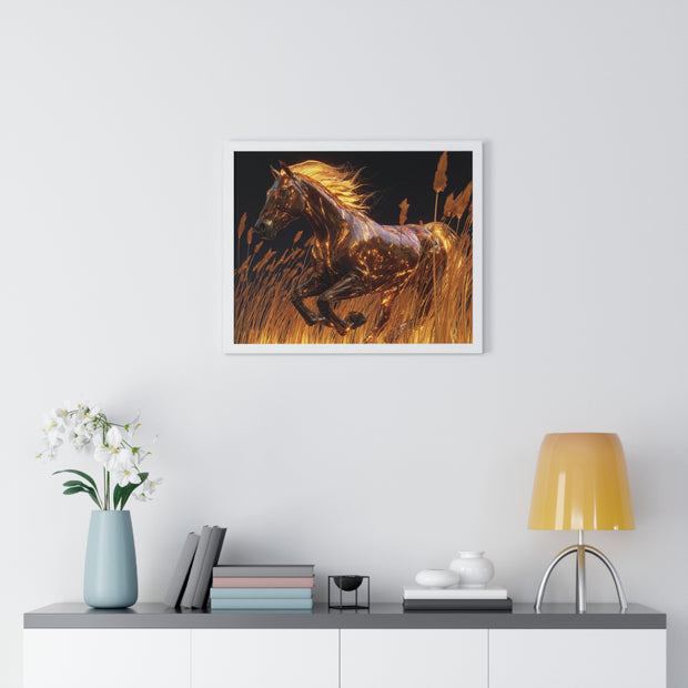 Majestic Horse Framed Poster | Horse Wall Art, Equestrian Decor, Animal Lover Gift, Home Decor, Rustic Wall Art
