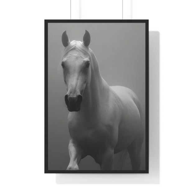 Elegant Equine Wall Art Decor, Black and White Horse Poster, Modern Home Decoration, Animal Lover Gift, Equine Photography Print