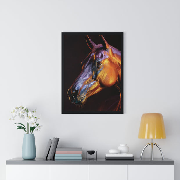 Stunning Horse Wall Art - Vertical Framed Poster, Equestrian Decor, Animal Lover Gift, Home and Office Wall Decor, Unique Art Piece