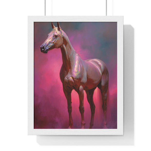 Elegant Horse Wall Art Print, Vertical Framed Poster, Equestrian Decor, Horse Lover Gift, Home Aesthetic, Animal Art