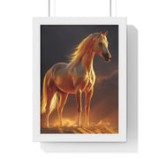 Majestic Horse Vertical Framed Poster | Horse Decor, Animal Art, Wall Art, Equestrian Gift, Nature Decor