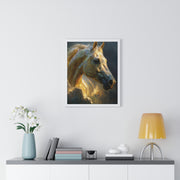 Majestic Horse Vertical Framed Poster, Equine Art, Home Decor, Gift for Horse Lovers, Animal Lovers Wall Art