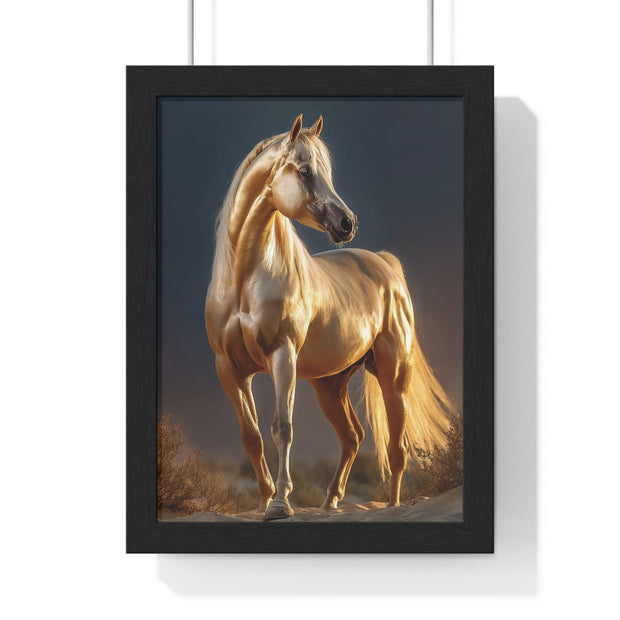 Majestic Horse Framed Poster, Equine Wall Art, Elegant Home Decor, Gift for Horse Lovers, Unique Nature Art, Horse Lover's Gift