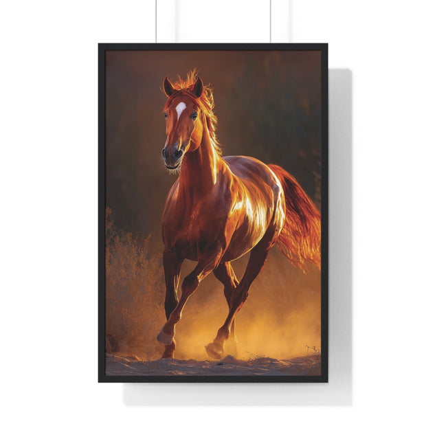 Majestic Horse Framed Poster, Equine Wall Art, Rustic Home Decor, Animal Lover Gift, Equestrian Decor, Farmhouse Wall Art