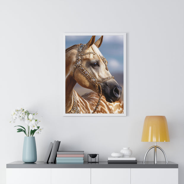 Elegant Horse Portrait Framed Poster, Wall Art Decor, Equestrian Gift, Home Decoration, Living Room Art, Animal Lover's Gift