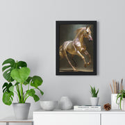 Elegant Horse Art Print, Horse Lover Gift, Wall Decor for Equestrians, Inspirational Home Art, Vertical Framed Horse Poster