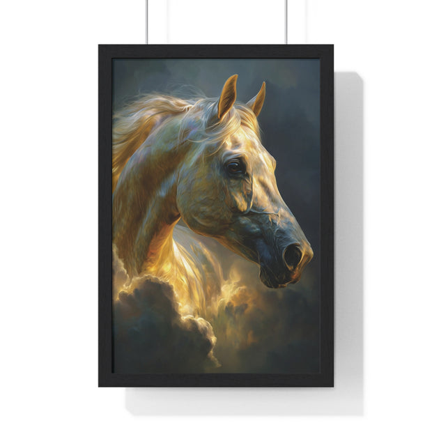 Majestic Horse Vertical Framed Poster, Equine Art, Home Decor, Gift for Horse Lovers, Animal Lovers Wall Art