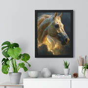 Majestic Horse Vertical Framed Poster, Equine Art, Home Decor, Gift for Horse Lovers, Animal Lovers Wall Art