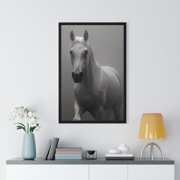 Elegant Equine Wall Art Decor, Black and White Horse Poster, Modern Home Decoration, Animal Lover Gift, Equine Photography Print