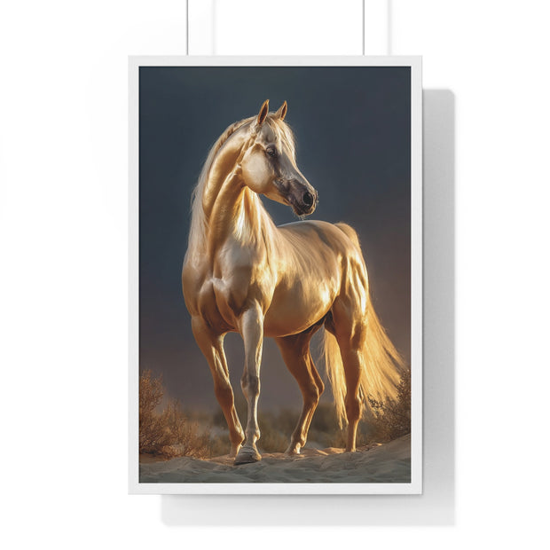 Majestic Horse Framed Poster, Equine Wall Art, Elegant Home Decor, Gift for Horse Lovers, Unique Nature Art, Horse Lover's Gift