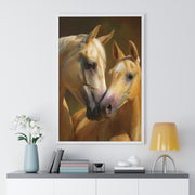 Horse Love Vertical Framed Poster, Equine Wall Art, Farmhouse Decor, Gift for Horse Lovers, Equestrian Home Decor