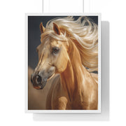 Majestic Horse Vertical Framed Poster, Animal Wall Art, Home Décor, Equestrian Gifts, Nature Lover Print, Office Decoration