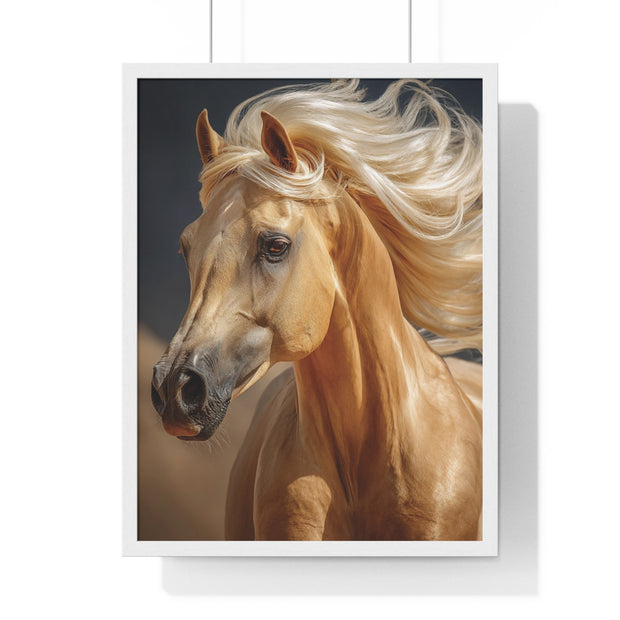 Majestic Horse Vertical Framed Poster, Animal Wall Art, Home Décor, Equestrian Gifts, Nature Lover Print, Office Decoration