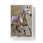 Equine Art Vertical Framed Poster, Horse Wall Decor, Equestrian Gift, Interior Design Accent, Equine Enthusiast Home Decor