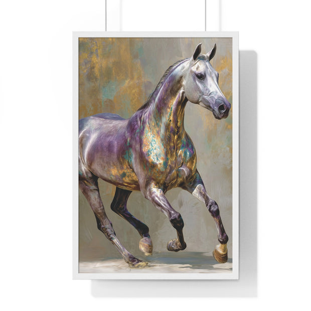 Equine Art Vertical Framed Poster, Horse Wall Decor, Equestrian Gift, Interior Design Accent, Equine Enthusiast Home Decor
