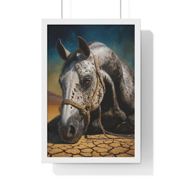 Stunning Horse Art Print, Vertical Framed Poster, Equestrian Decor, Animal Lover Gift, Rustic Home Art, Western Wall Art