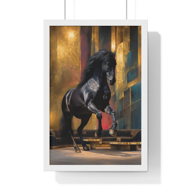 Elegant Horse Art Print, Framed Wall Decor, Equine Painting, Home Office Decor, Animal Lover Gift, Birthday, Anniversary, Christmas