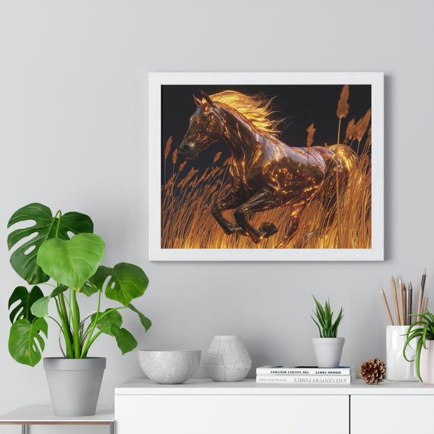 Majestic Horse Framed Poster | Horse Wall Art, Equestrian Decor, Animal Lover Gift, Home Decor, Rustic Wall Art