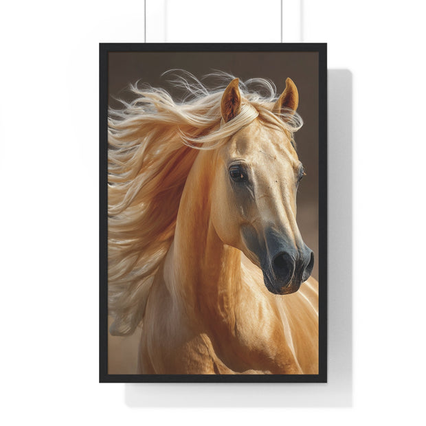 Majestic Horse Art Print - Vertical Framed Poster, Elegant Horse Decor, Nature Wall Art, Animal Lovers Gift, Home & Office Decoration