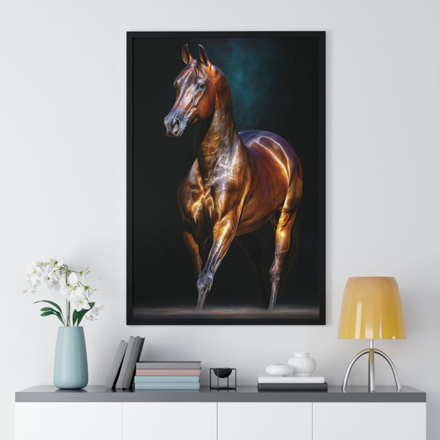 Equine Masterpiece Framed Art Print, Horse Wall Decor, Equestrian Gift, Home Office Art, Equine Enthusiast Decoration