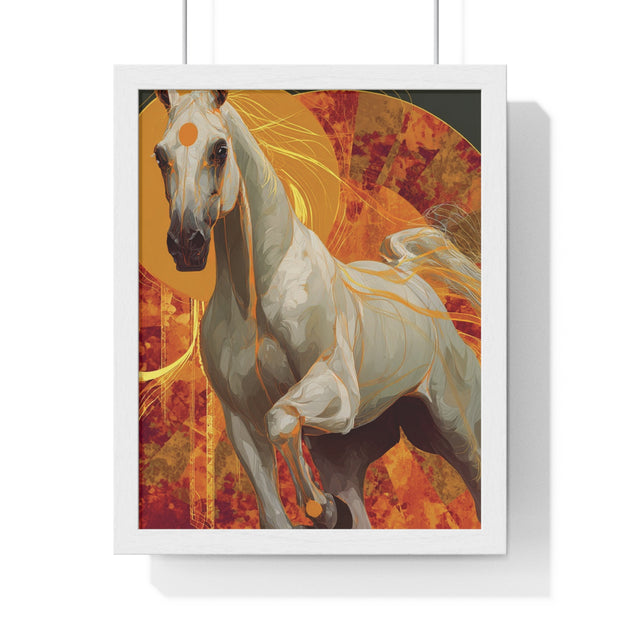 Majestic Horse Art Print, Vertical Framed Poster for Horse Lovers, Equine Wall Decor, Equestrian Gifts, Nature-Inspired Home Art