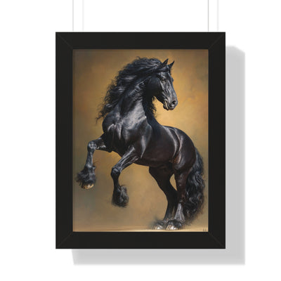 Majestic Horse Framed Poster | Equestrian Wall Art, Horse Lover Gift, Home Decor, Animal Art Print, Equine Photography
