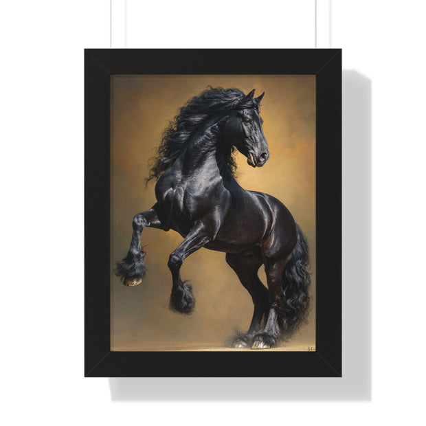 Majestic Horse Framed Poster | Equestrian Wall Art, Horse Lover Gift, Home Decor, Animal Art Print, Equine Photography