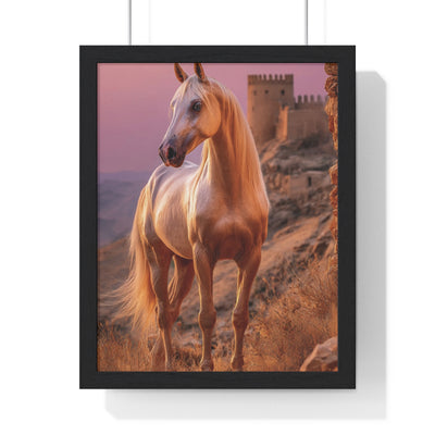 Elegant Horse Vertical Framed Poster, Horse Art, Wall Decor, Equine Gift, Home Decoration, Animal Lover Present, Horse Decor