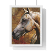 Majestic Horse Vertical Framed Poster | Equine Wall Art, Horse Lover Gift, Rustic Home Decor, Equestrian Art, Animal Print