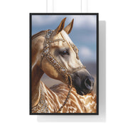 Elegant Horse Portrait Framed Poster, Wall Art Decor, Equestrian Gift, Home Decoration, Living Room Art, Animal Lover's Gift