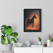 Majestic Horse Vertical Framed Poster - Art Print, Equine Decor, Horse Lover Gift, Home Wall Art, Office Decoration