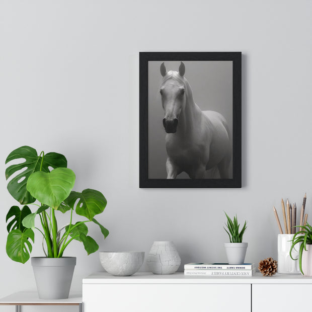 Elegant Equine Wall Art Decor, Black and White Horse Poster, Modern Home Decoration, Animal Lover Gift, Equine Photography Print