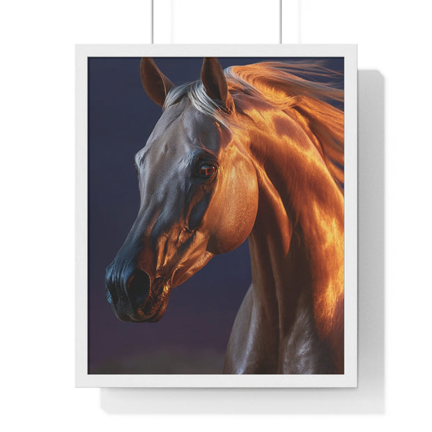 Elegant Horse Art Print, Vertical Framed Poster, Equestrian Decor, Horse Lover Gift, Home Wall Art, Animal Themed Decoration