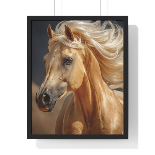 Majestic Horse Vertical Framed Poster, Animal Wall Art, Home Décor, Equestrian Gifts, Nature Lover Print, Office Decoration