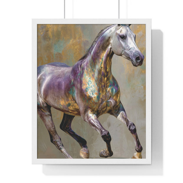 Equine Art Vertical Framed Poster, Horse Wall Decor, Equestrian Gift, Interior Design Accent, Equine Enthusiast Home Decor