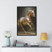 Elegant Horse Art Print, Horse Lover Gift, Wall Decor for Equestrians, Inspirational Home Art, Vertical Framed Horse Poster