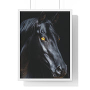 Elegant Horse Portrait Wall Art, Framed Horse Print, Home Decor, Animal Lover Gift, Equine Artwork, Living Room Decoration