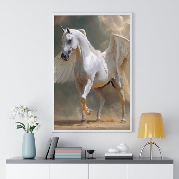 Whimsical Winged Horse Art Print, Fantasy Wall Decor, Fairy Tale Decor, Horse Lovers Gift, Magical Home Accent