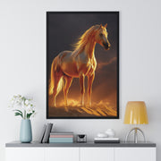 Majestic Horse Vertical Framed Poster | Horse Decor, Animal Art, Wall Art, Equestrian Gift, Nature Decor