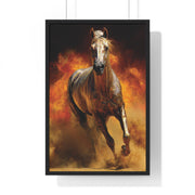Majestic Horse Framed Poster | Wall Art for Animal Lovers, Equestrian Home Decor, Gift for Horse Enthusiasts, Motivational Art, Equine Decor