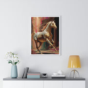 Majestic Horse Vertical Framed Poster | Equestrian Home Decor, Animal Art, Wall Art, Gift for Horse Lovers, Modern Art