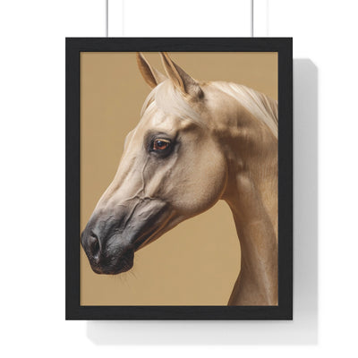 Elegant Horse Portrait Framed Poster, Wall Art for Horse Lovers, Home Decor, Equestrian Gift, Animal Themed Decor