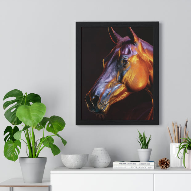 Stunning Horse Wall Art - Vertical Framed Poster, Equestrian Decor, Animal Lover Gift, Home and Office Wall Decor, Unique Art Piece