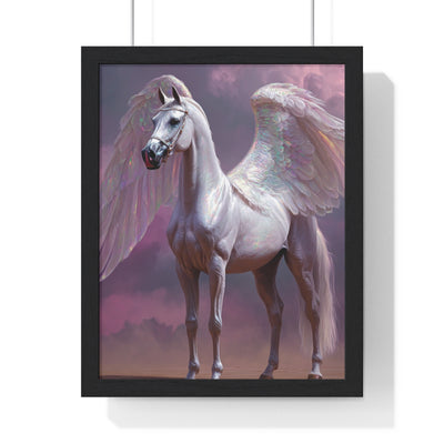 Majestic Winged Horse Wall Art, Fantasy Home Decor, Gift for Animal Lovers, Dreamy Artwork, Enchanted Living Room Accent