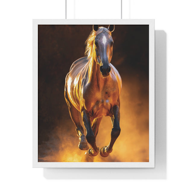 Majestic Horse Framed Poster - Equestrian Art, Horse Lover Gift, Home Decor, Animal Lover Wall Art, Rustic Style