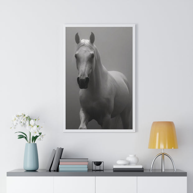 Elegant Equine Wall Art Decor, Black and White Horse Poster, Modern Home Decoration, Animal Lover Gift, Equine Photography Print