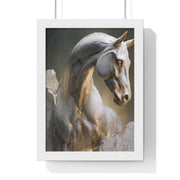 Elegant Horse Sculpture Wall Art, Horse Decor, Modern Framed Poster, Home Decor, Gift for Animal Lovers, Art for Living Room