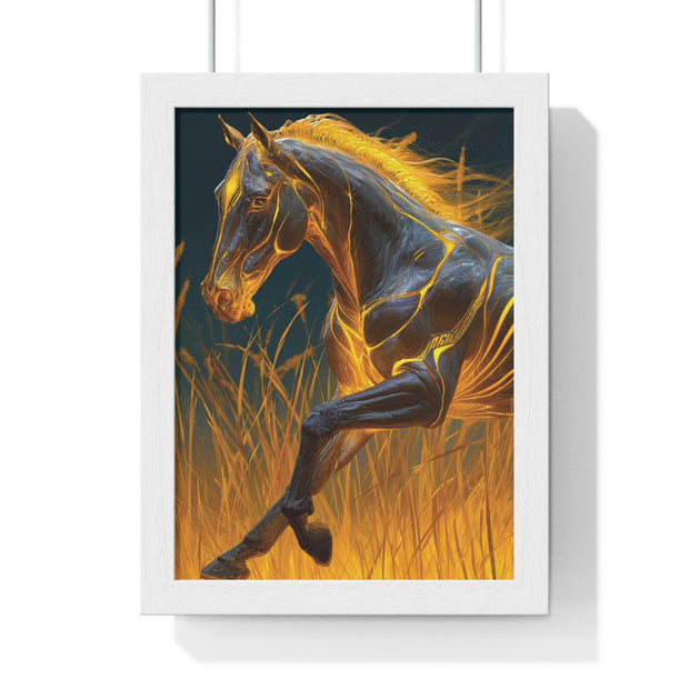 Majestic Horse Framed Art Print | Equestrian Decor, Horse Lover Gift, Wall Art for Home, Unique Horse Artwork, Animal Print