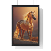 Majestic Horse Framed Poster - Equestrian Art, Farmhouse Decor, Wall Art, Horse Lover Gift, Nature Print