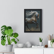 Elegant Horse Art Print, Vertical Framed Poster, Equine Decor, Home Wall Art, Gift for Horse Lovers, Contemporary Art